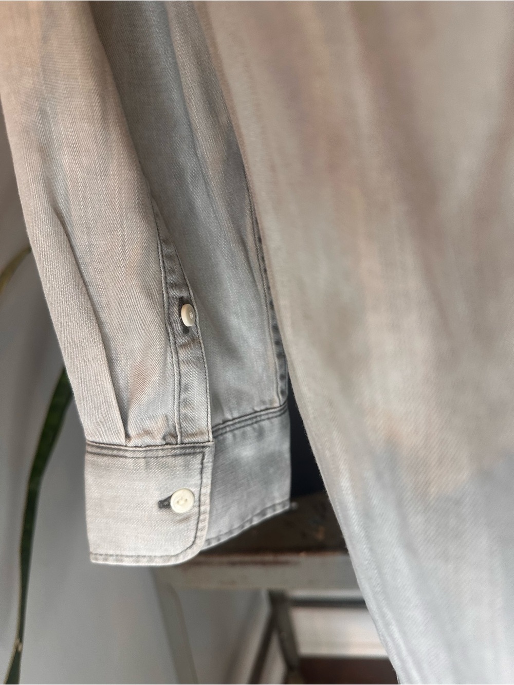 GAP Light black “Denim” (tencel) tunic Shirt - Picture 7 of 9
